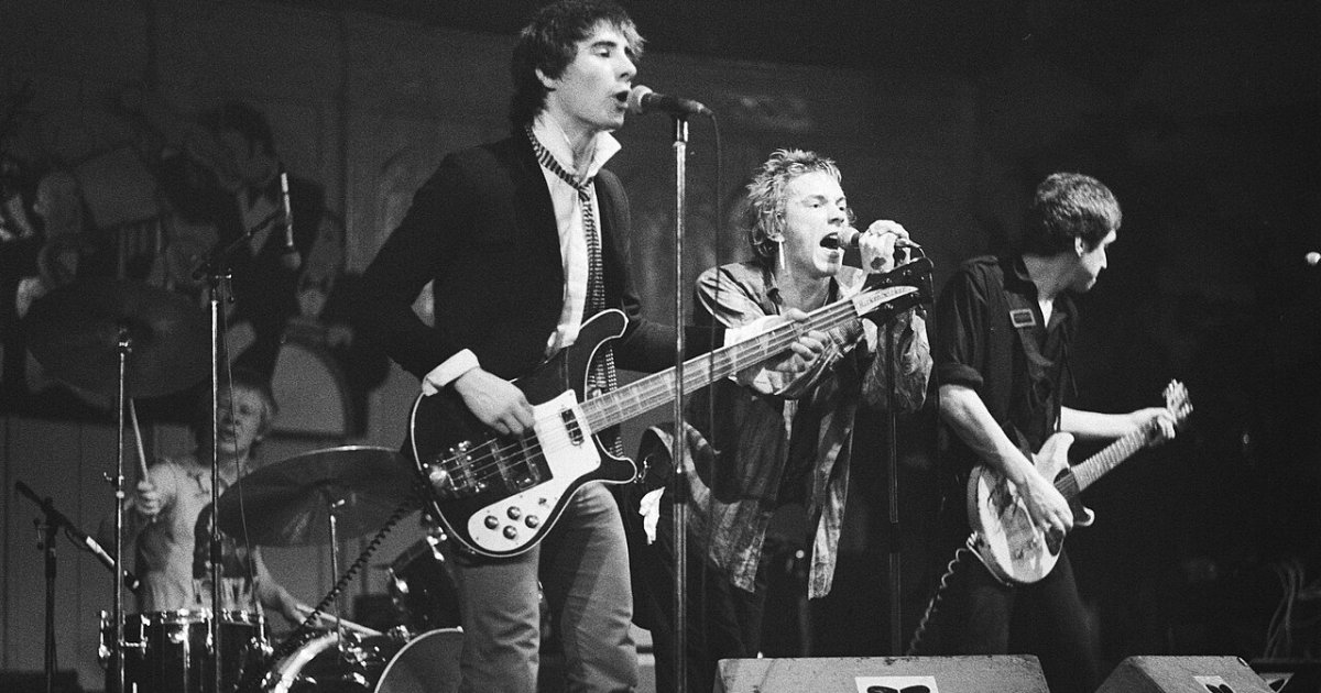 Sex Pistols (Steve Jones, Paul Cook & Glen Matlock) at History