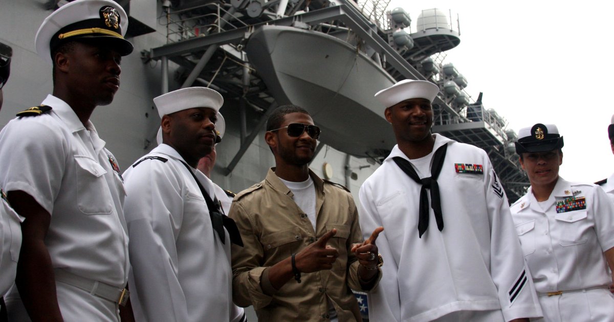 Usher and Chris Brown at Rogers Stadium