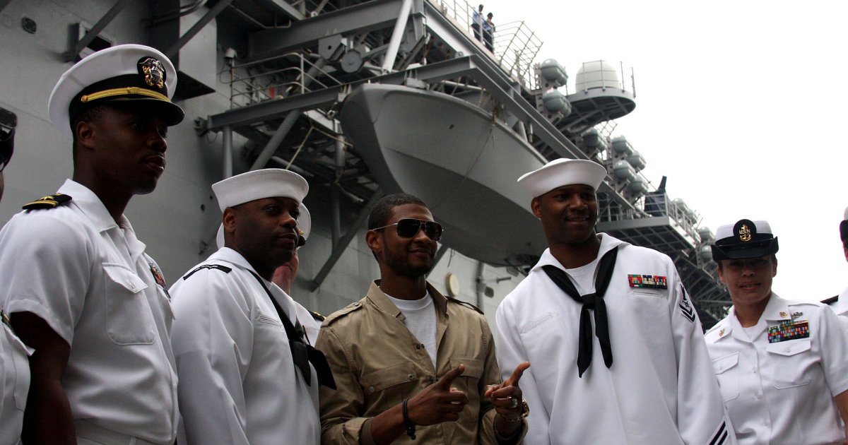 Usher and Chris Brown at Rogers Stadium