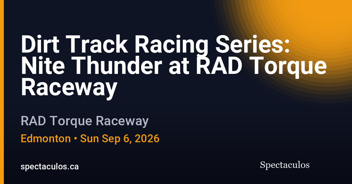 Dirt Track Racing Series: Nite Thunder at RAD Torque Raceway in…